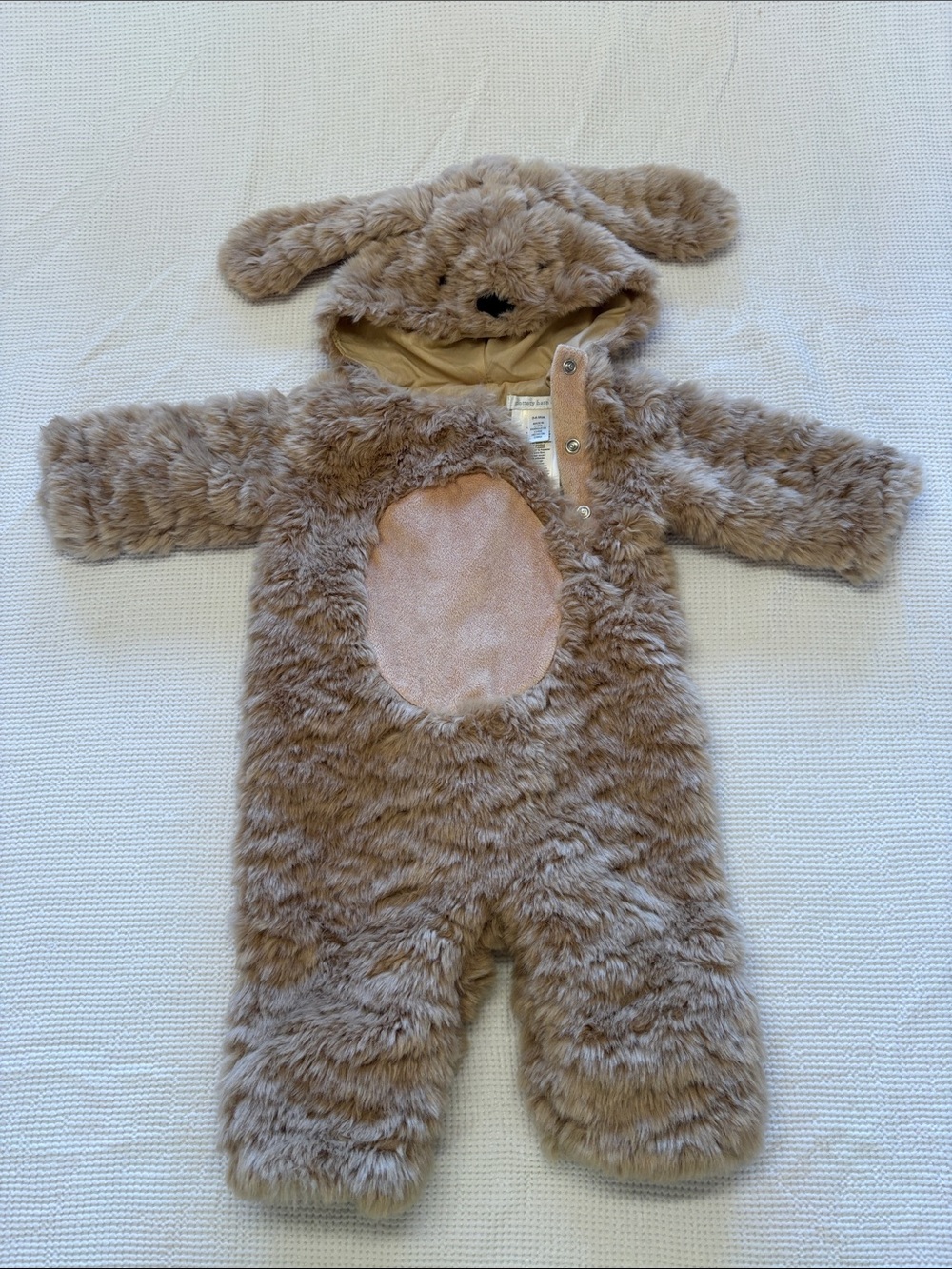 Pottery Barn Kids Plush Puppy Brown and Beige Hooded Costume